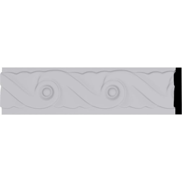 Ekena Millwork 2 1/8"H x 3/8"P x 94 1/2"L Marseille French Scroll Chair Rail MLD02X00MA - main